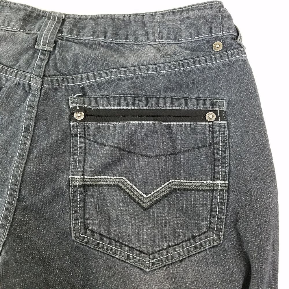 Mecca Jeans Mens 38 x 34 Black Slim Fit Straight Charcoal Denim Actual W34 x L31 - Picture 10 of 11